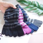 [Kaimei Cotton Industry] 6 pairs set, random and excellent, MIT made in Taiwan, antibacterial and deodorizing, pure cotton boat-shaped toe socks, striped style, , large