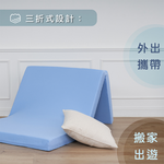 ［熊棉］豪華吸濕透氣床墊｜藍色3尺｜, , large
