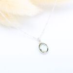 【Angel & Me】Green Quartz Oval s925 sterling silver necklace birthday gift, , large