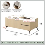 【唯熙傢俱】萊恩黃橡木4尺仿石紋大茶几, , large