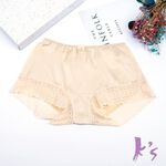 【K's凱恩絲】MIT透氣親膚四角平口專利純蠶絲內褲-膚色, , large