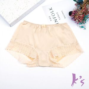 【K's凱恩絲】MIT透氣親膚四角平口專利純蠶絲內褲-膚色