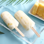 Freshly-cut pineapple and coconut milk ice cream, , large