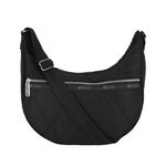 Lesportsac Quilted Medium Hobo 菱格壓紋月亮包/ 黑色, , large
