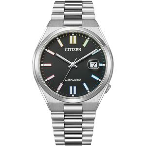 CITIZEN 星辰 TSUYOSA 七彩限定 情人節推薦款 青春撞色機械錶-耀石黑 NJ0151-53E