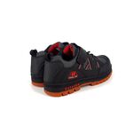 HANG TEN 鋼頭運動鞋防穿刺 工作鞋 安全鞋 防護鞋 魔鬼氈 透氣 吸濕 排汗 散熱 防砸 耐磨 止滑 咖桔 黑紅, , large