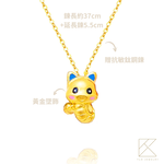【TLH】黃金墜招財項鍊 純金999 金蛇報喜 約重0.08錢±0.03, , large