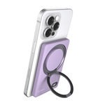 【Timo】Rotating Stand Magnetic Wireless Power Bank - 5000mAh -Purple, , large