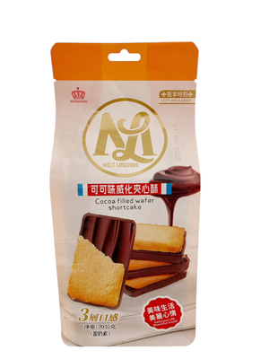 Cocoa filled wafer shortcake