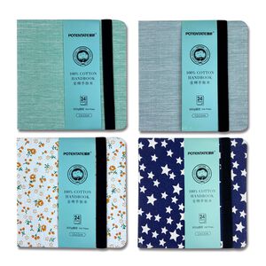 普思AP 【遵爵】全棉水彩手帳本120x120mm(細紋)小碎花Z4921562C