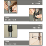  【Y HOUSE】60x45x210cm three-layer double-pole wavy wardrobe/painted shelf/clothes hanger/Tiltlis rack - black, , large