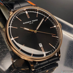 [星晴錶業]GiorgioFedon1919手錶,42mm,GF00107黑色錶面玫瑰金錶殼深黑色真皮皮革錶帶款, , large