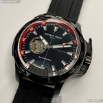 [星晴錶業]GiorgioFedon1919手錶,46mm,GF00123黑色雙面機械鏤空錶面黑錶殼深黑色矽膠錶帶款, , large