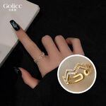 【Gulicc】古莉可 戒子 韓國東大門微鑲鋯石雙層戒子, , large