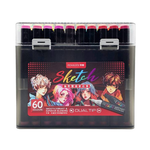 【筆樂 PENROTE】Sketch60色油性雙頭麥克筆 /盒 PE1465, , large