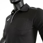 Asics 男 Polo衫 短袖 上衣 運動 休閒 吸濕 快乾 透氣 反光 亞瑟士 黑 [2033B516-001], , large