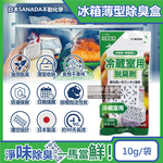 [日日好物]日本不動化學-冰箱強效去味除濕保鮮薄型棕櫚殼活性炭除臭盒10g/袋(多款可選), , large