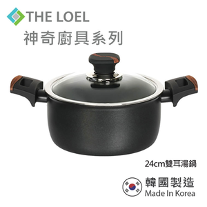 〔得來亞〕THE LOEL 韓國耐磨24cm雙耳湯鍋-附玻璃蓋 (不挑爐具瓦斯爐電磁爐IH爐可用) 🎉雙11全年最低價(10/31~11/12)下殺$1,111,  〔得來亞〕THE LOEL 韓國耐磨24cm雙耳湯鍋-附玻璃蓋 (不挑爐具瓦斯爐電磁爐IH爐可用) 🎉雙11全年最低價(10/31~11/12)下殺$1,111