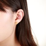 Cute Daisy Flower s925 sterling silver 24k gold plated earrings Birthday gift, , large