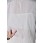 (S) mercci22拼接棉領白色襯衫上衣二手衣, , large