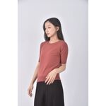(S) uniqlo質感羊毛純羊毛紅色短袖上衣二手衣, , large