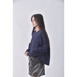 (F) m2 nani韓牌質感圓領藍色長袖上衣二手衣, , large