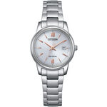 CITIZEN 星辰 光動能簡約女錶-銀 EW2318-73A, , large