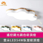 [Honey Comb]雲朵LED54W遙控調光調色臥室吸頂燈 綠色(V1913), , large