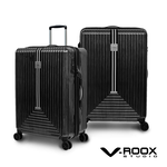 【PANTHEON PLAZA】展示品限量出清 V-ROOX REM 26吋 復古文青系 硬殼拉鏈可擴充行李箱 REM-59242 黑拉絲, 黑拉絲, large