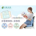 【格藍傢飾】水玉涼感舒壓美臀墊+腰靠墊 (三色可選), , large