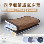 【台灣製造】四季亞藤透氣床墊 厚度5cm 單人加大3.5尺｜現代交織｜雙面可翻 涼感蓆面 三折床墊 亞藤涼蓆, , large