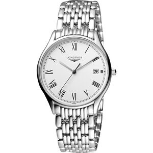 LONGINES Lyre琴韻系列羅馬石英錶(L48594116)-白/38mm L48594116