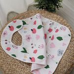 [Kaimei Cotton Industry] Women's 2-pack Top-grade adult pure cotton gauze waterproof bib Intimate design Exquisite quality Delicate printing, , large