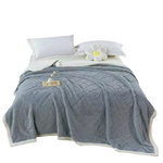 【家購網嚴選】立體雪花造型雙色莫瑞絨毯-藍色150x200cm/入, , large