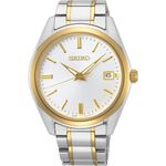 SEIKO 精工 CS 時尚石英手錶(SUR312P1)-銀x雙色39mm, , large