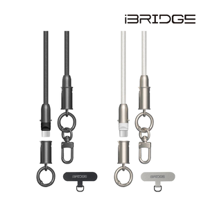 iBRIDGE 編織掛繩急速充電線-140cm-黑色