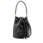 MARC JACOBS The Bucket Bag Logo 壓印二用迷你水桶包/黑色, , large