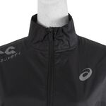 Asics 女 外套 風衣 運動 休閒 跑步 輕量 抗UV 防曬 亞瑟士 黑 [2012C344-001], , large