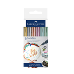 【Faber-Castell】輝柏 金屬色標記筆 6支入 / 組 160706, , large