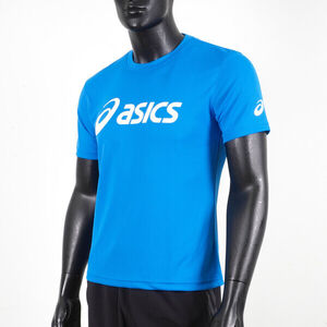 Asics 男女 短袖 T恤 運動 透氣 吸濕 快乾 抗UV 台灣製 延續 藍 [K31415-43]