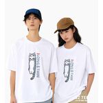 JZ TEE 美短貓條 印花短袖T恤, , large