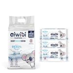 Aiwibi 純水EDI嬰兒濕紙巾 80抽12包入 濕紙巾 純水濕巾 敏感肌適用 無味加厚款 箱購, , large