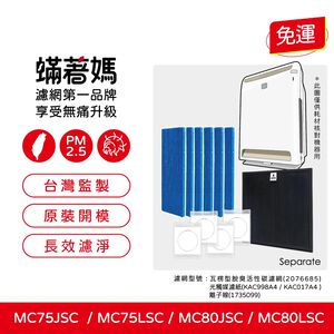 蟎著媽 適用 大金 DAIKIN MC75LSC MC75JSC MC80LSC MC80JSC KAC998A4 空氣清淨機 濾網