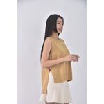 (S) meier q背心土黃色上衣二手衣, , large