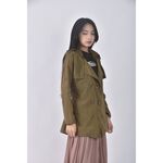 (S) 倩倩服飾排扣綠色外套二手衣, , large