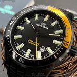 [星晴錶業]WAKMANN手錶,42mm,WA00033黑色錶面黑錶殼深黑色矽膠錶帶款, , large
