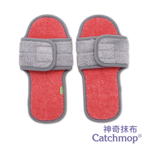 〔得來亞〕Catchmop神奇拖鞋(1雙)【4款顏色可選擇-橄欖綠/海軍藍/酒紅色/粉紅色】 / 韓國專利倒勾設計，一邊走路一邊拖地輕鬆吸附不費力