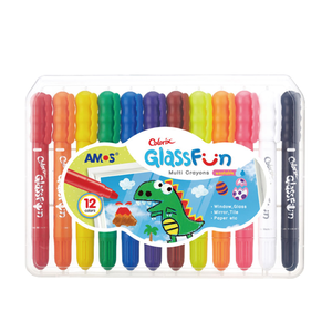 【韓國AMOS】12色玻璃蠟筆