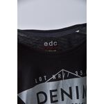 (M) edc印花灰色短袖上衣二手衣, , large