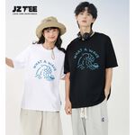 JZ TEE 貓咪手手-海浪 印花短袖T恤, , large